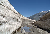 Snow Bank Lahaul Valley, Himachel Pradesh, India