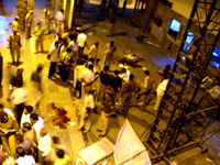 Bomb damage, Varanasi station, India