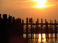 Sunset by U Bein's Bridge, Amarapura, Myanmar