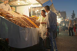 Djemaa El-Fna at night, Marrakech, Morocco