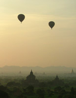 Balloons at sunrise, Bagan, Myanmar