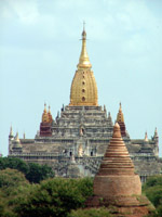 Golden topped temple, Bagan, Myanmar