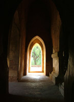 Passage through a temple, Bagan, Myanmar