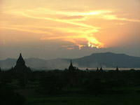 Sunset from a temple, Bagan, Myanmar
