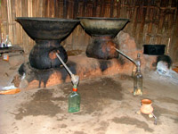 MAking toddy from palm juice, Myanmar