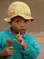 Small girl in a hat, Myanmar