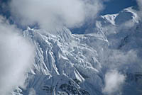Snowy mountain-top from Upper Pisang