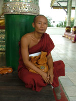 A Buddhist monk I met in Shwedagon Paya